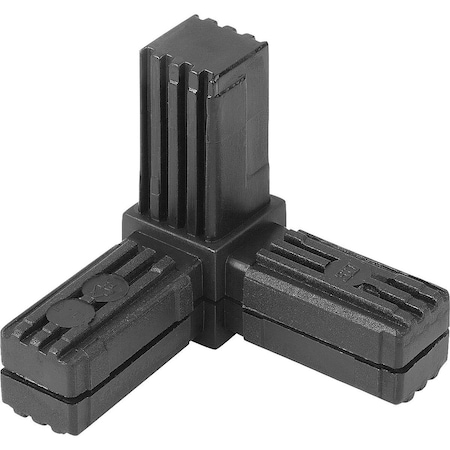 Kipp Connector 3-Way, A=30, L=77, Polyamide, Comp:Steel K0619.1302012